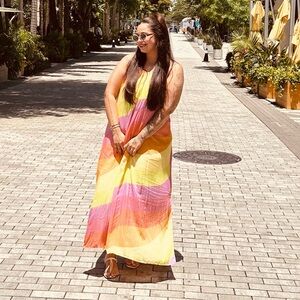Colorful Striped Maxi Dress